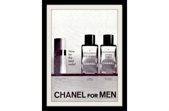 CHANEL Gentleman's Cologne Bottle Men Ad, Vintage Collectible Paper  Ephemera Advertising