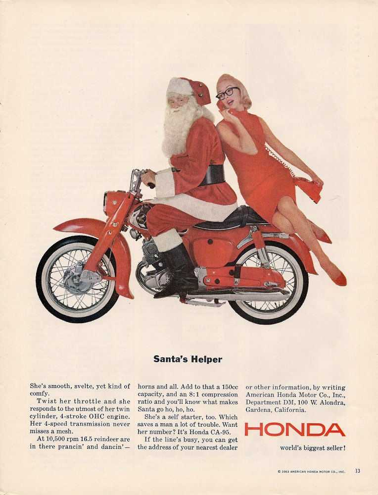 vintage honda motorcycle ads